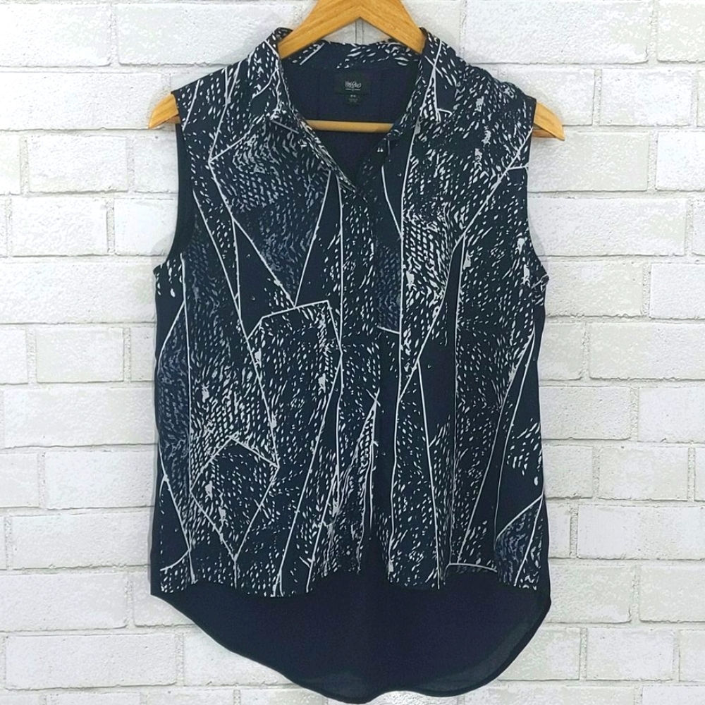 Mossimo High Low Patterned Blouse